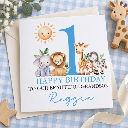 Personalised First Birthday Card – card mockup