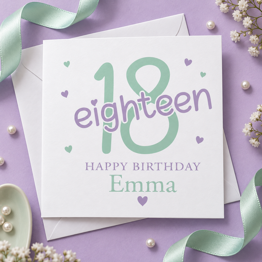 18th Birthday Card – card mockup