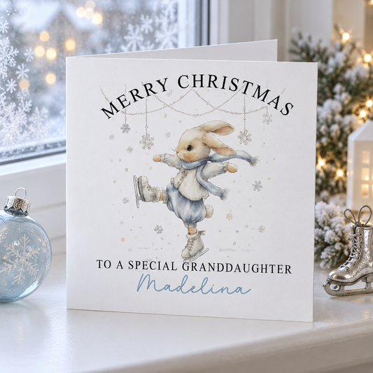 Personalised Bunny Christmas Card – card mockup