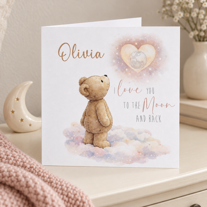 Personalised Teddy Bear Card – card mockup