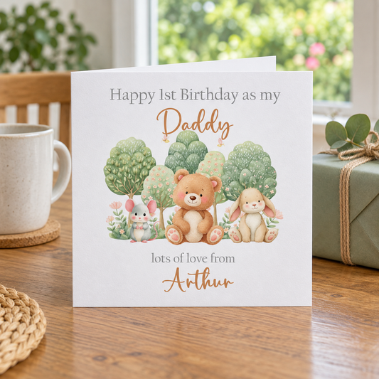 First Birthday Card for Daddy – card mockup