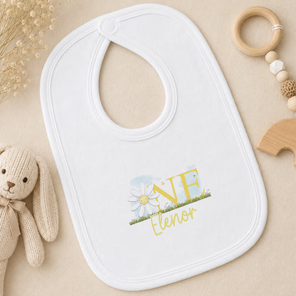 Personalised Baby Girl First Birthday bib
