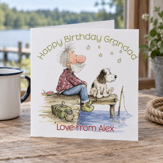 Personalised Grandad Birthday Card – card mockup