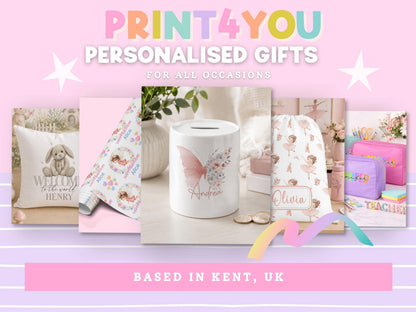 Print4You Personalised Gifts range of cushions, mugs, clothing and gifts – based in Kent, UK