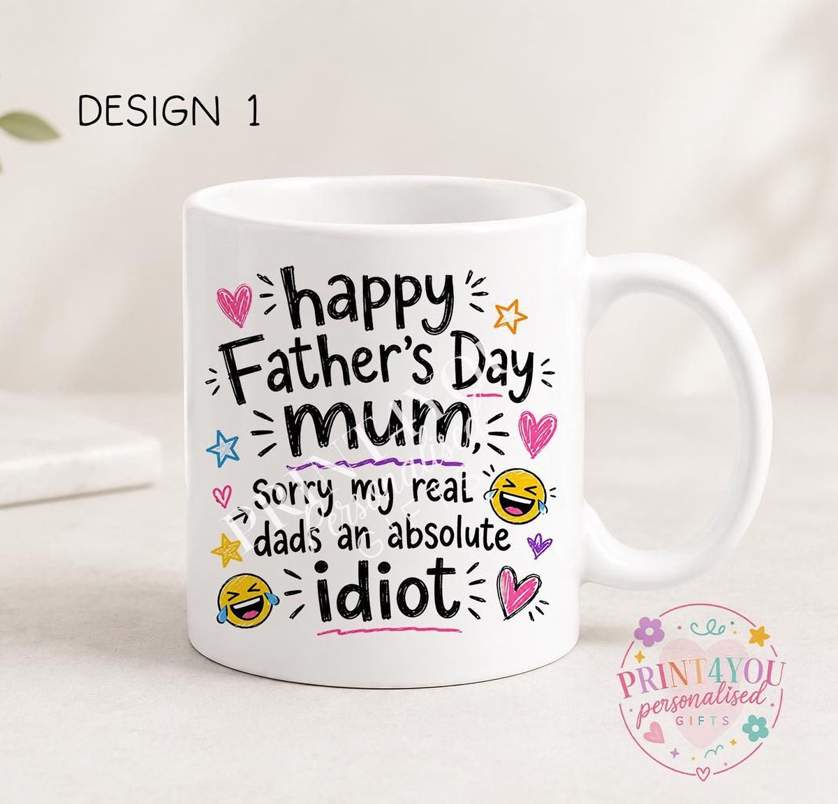Sweary Father's Day 11oz mug design 12, double sided ceramic print
