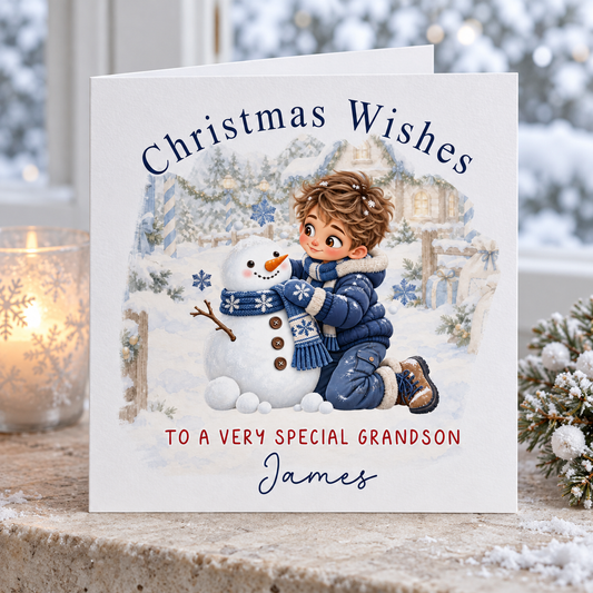 Personalised Christmas Card for Grandson – card mockup