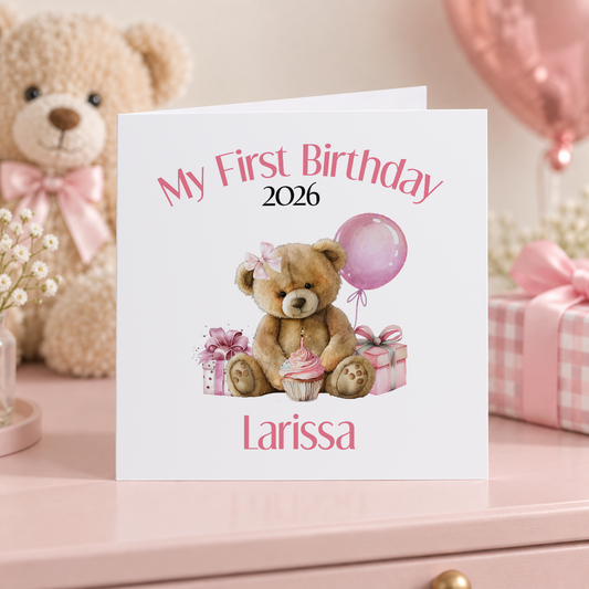 Personalised greeting card mockup