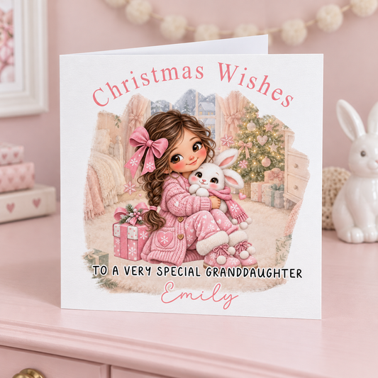 Personalised Christmas Card for Granddaughter – card mockup