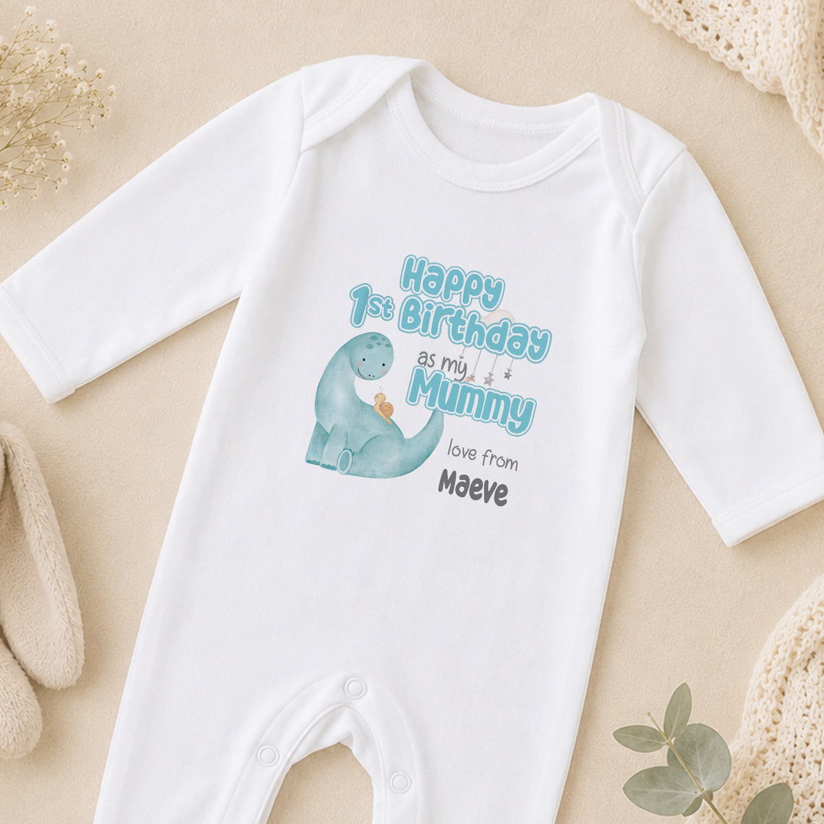 Personalised 1st Birthday as Mummy sleepsuit