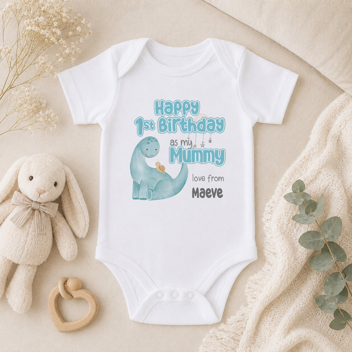 Personalised 1st Birthday as Mummy baby vest