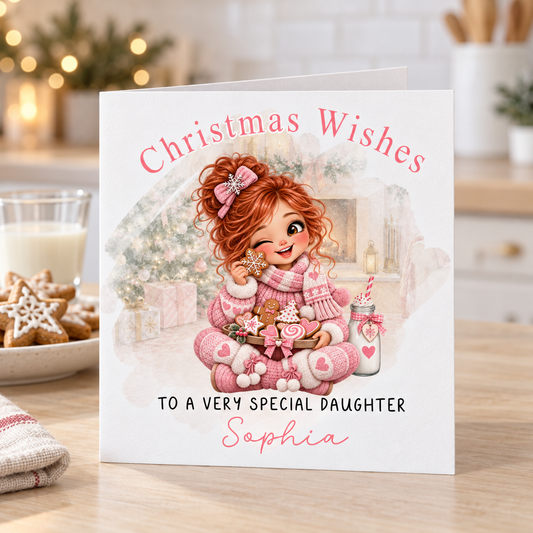 Personalised Christmas Card for Daughter – card mockup