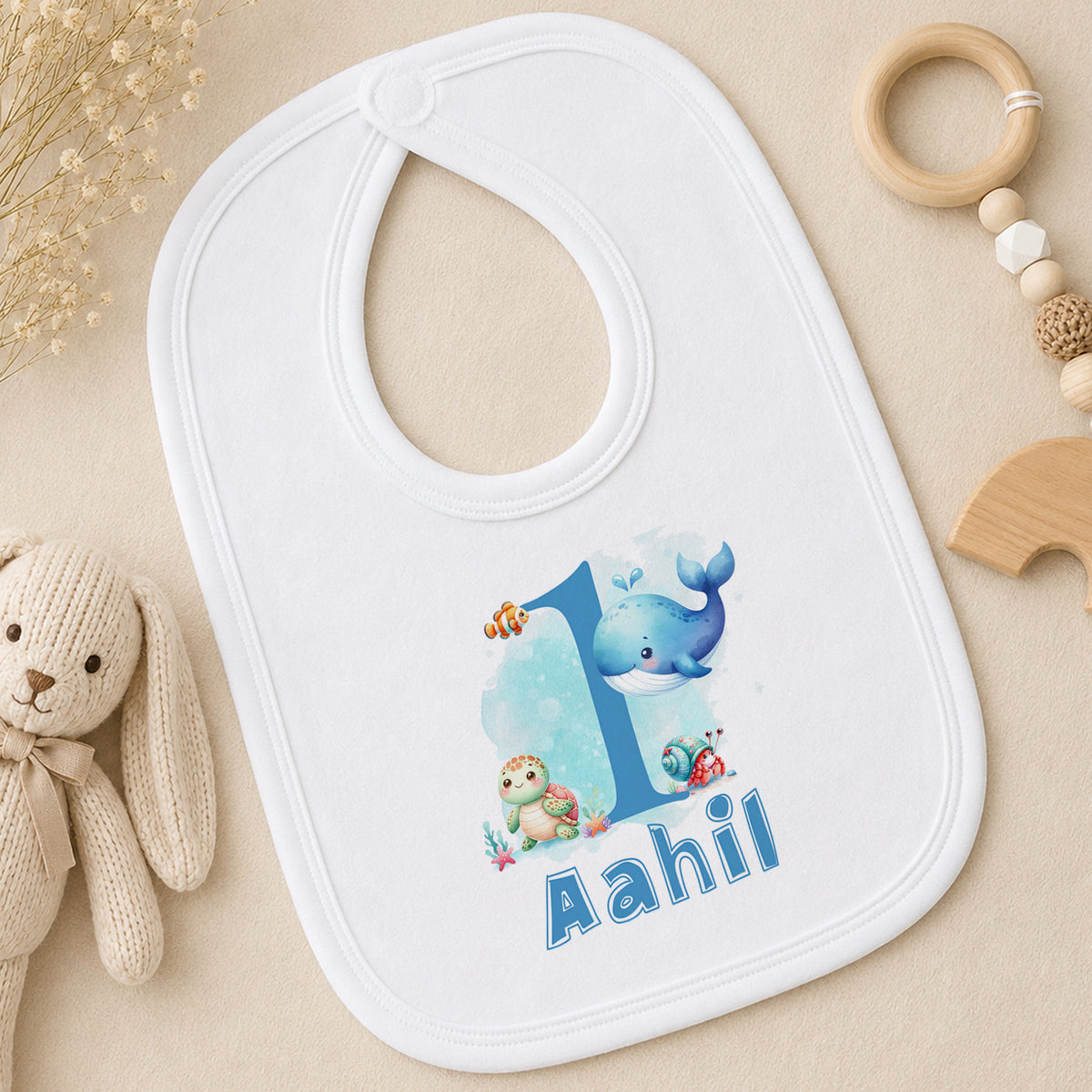 Personalised First Birthday bib
