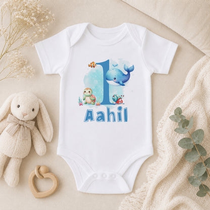 Personalised First Birthday baby vest