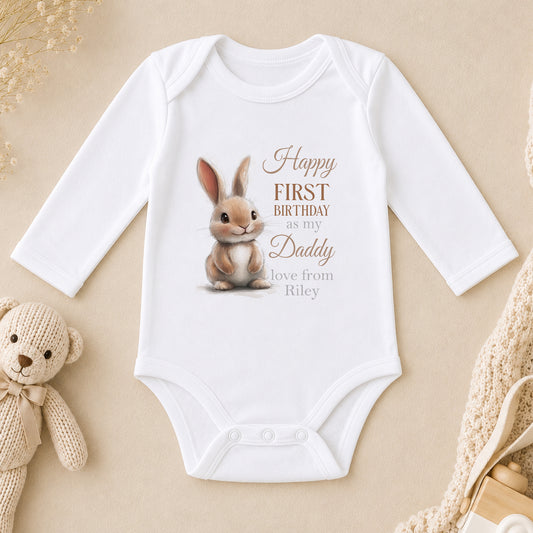 Personalised Bunny Daddy Keepsake long sleeve vest
