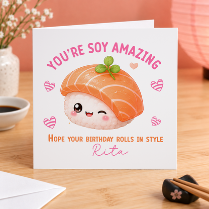 Personalised greeting card mockup