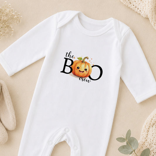 Personalised Babys First Halloween Cotton sleepsuit
