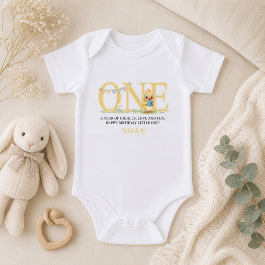 Personalised First Birthday baby vest