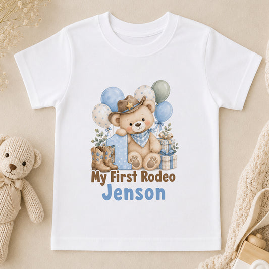 Personalised My First Rodeo 1st Birthday t-shirt