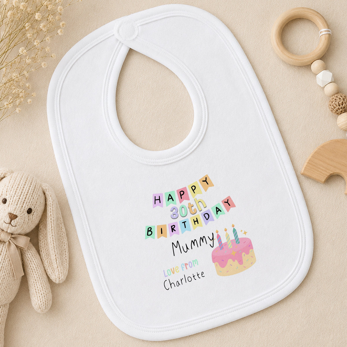 Personalised 1st Birthday As My Mummy bib
