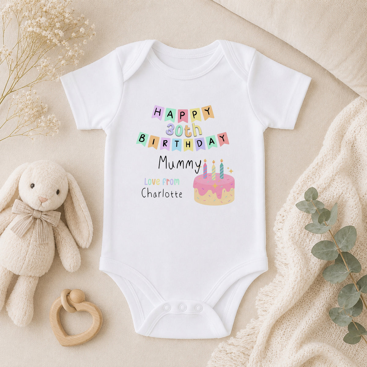 Personalised 1st Birthday As My Mummy baby vest