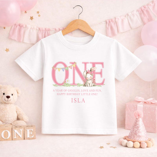 First Birthday Outfit Girl | Custom Baby Name Vest & Soft Cotton Baby Clothes
