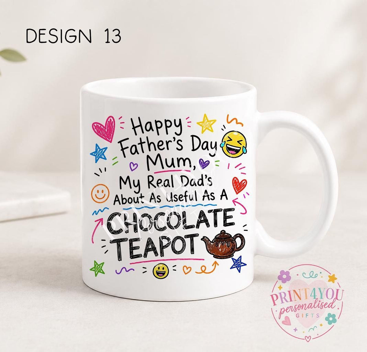 Sweary Father's Day 11oz mug design 5, double sided ceramic print
