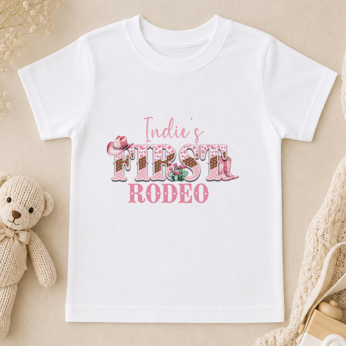 Personalised My First Rodeo Baby t-shirt