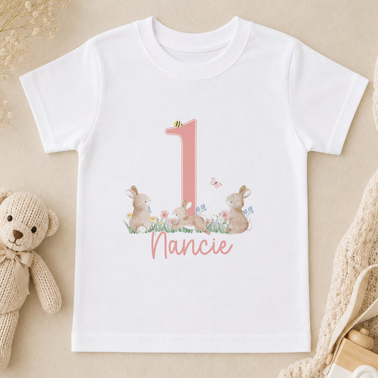 Personalised Baby Girl First Birthday t-shirt