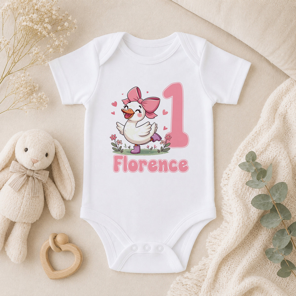Personalised Silly Goose 1st Birthday baby vest