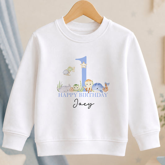 Personalised Under the Sea First Birthday jumper