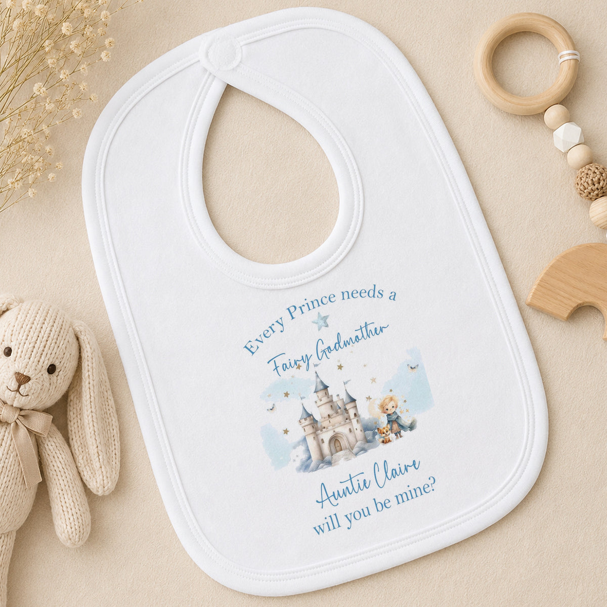 Personalised Will You Be My Godmother? Proposal Vest & bib