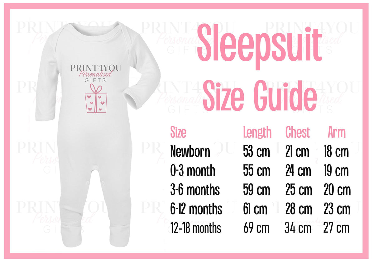 Flat lay of the personalised 'Happy Birthday Daddy' vest and sleepsuit set.
