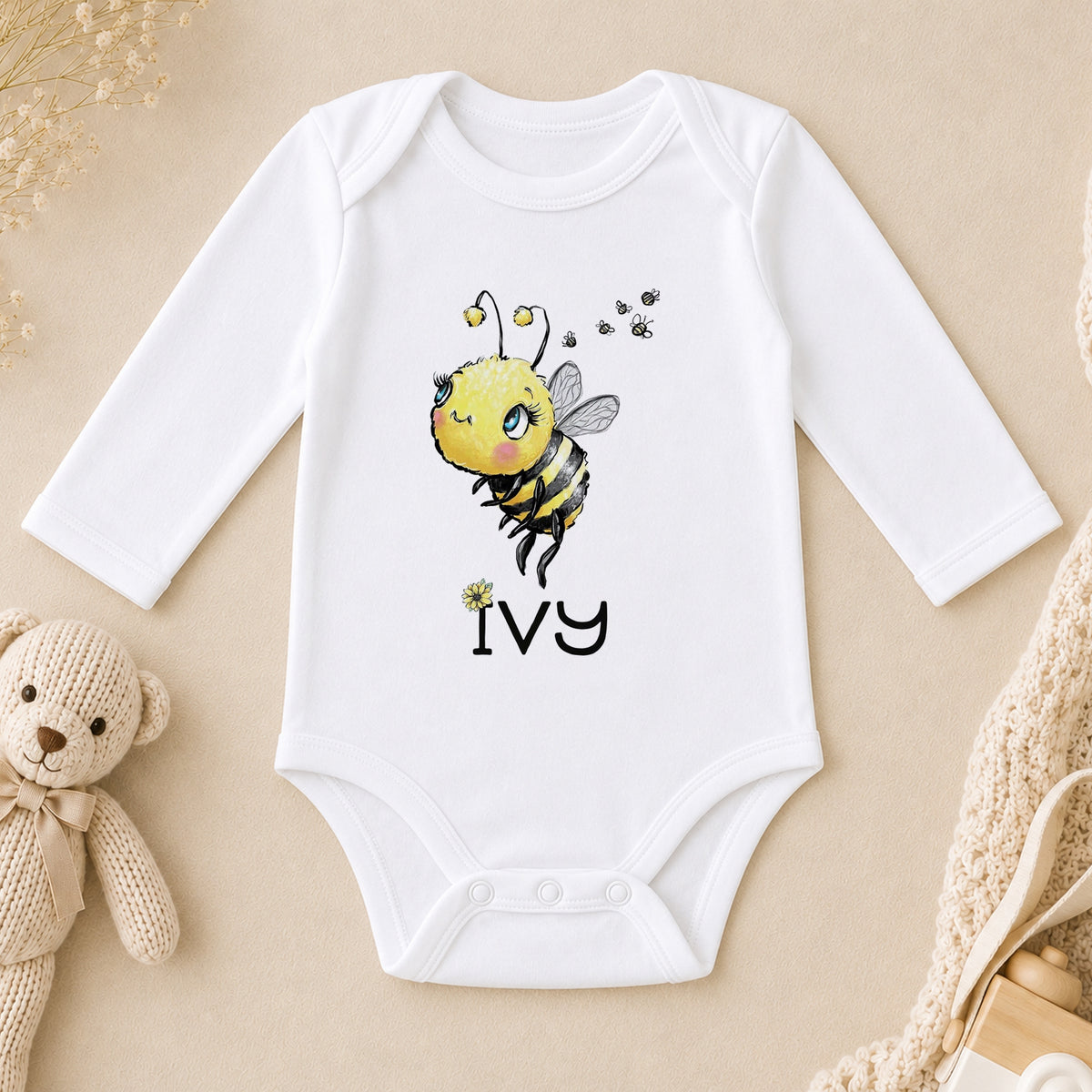 Personalised Newborn Baby Gift long sleeve vest