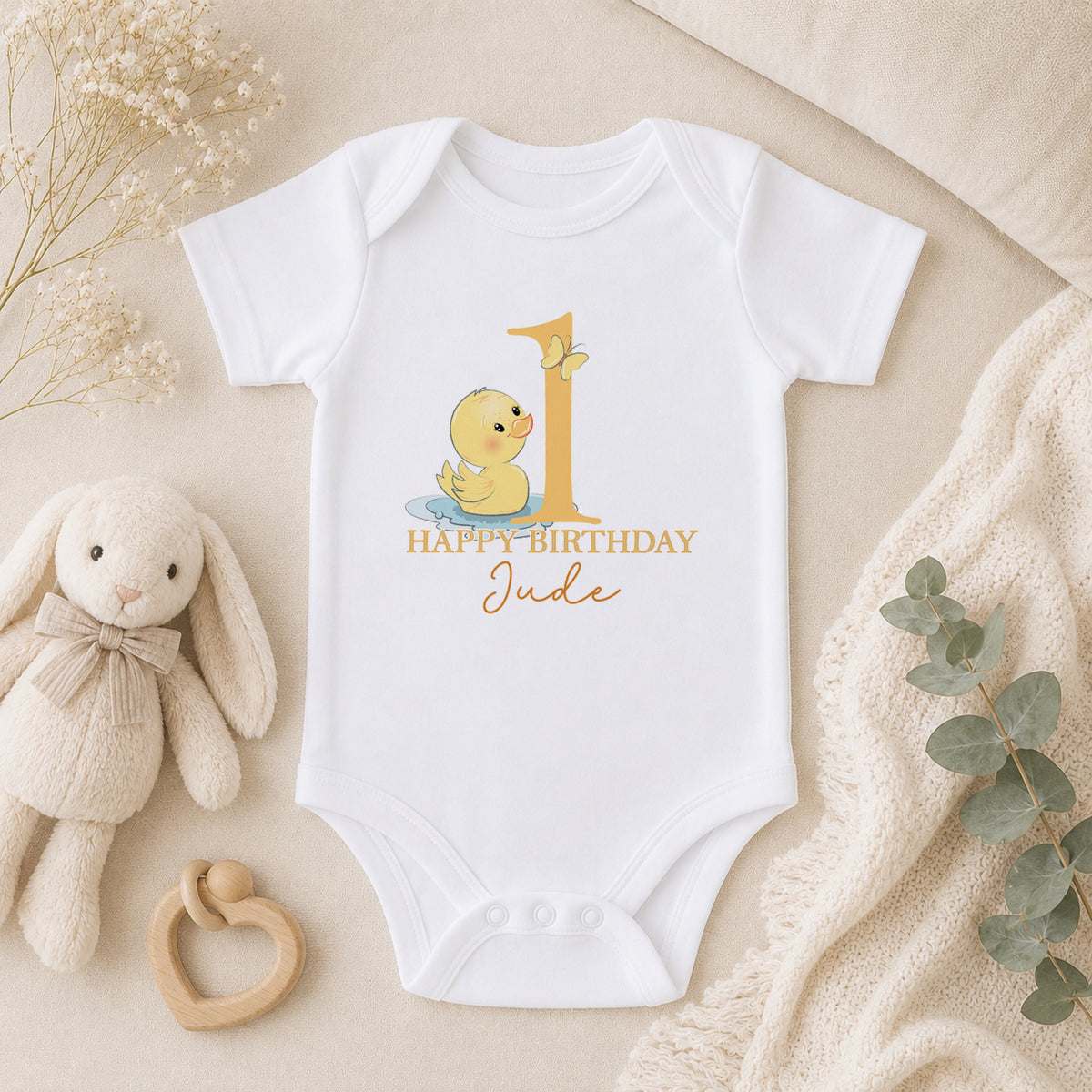 Personalised First Birthday baby vest