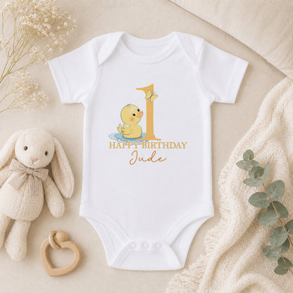 Personalised First Birthday baby vest