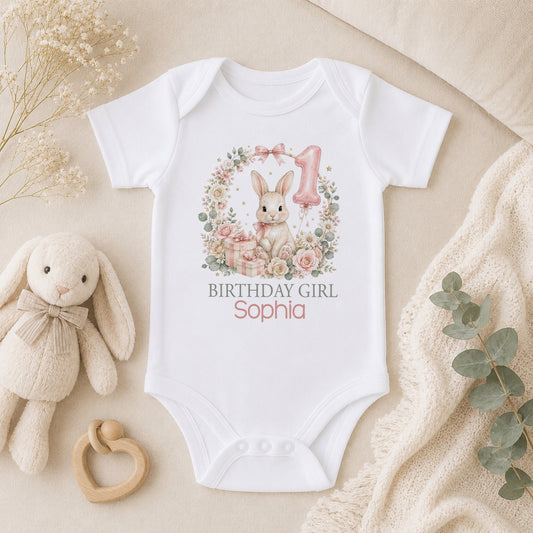 Personalised First Birthday baby vest