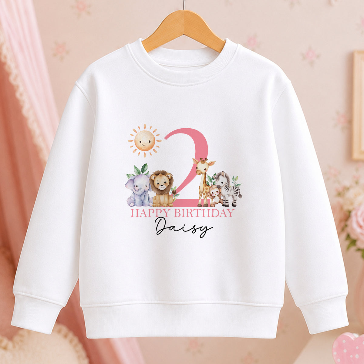 Personalised Wild About Two Birthday jumper