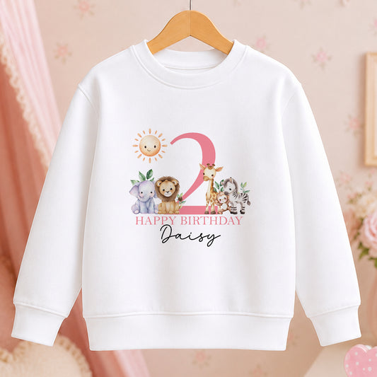 Personalised Wild About Two Birthday jumper