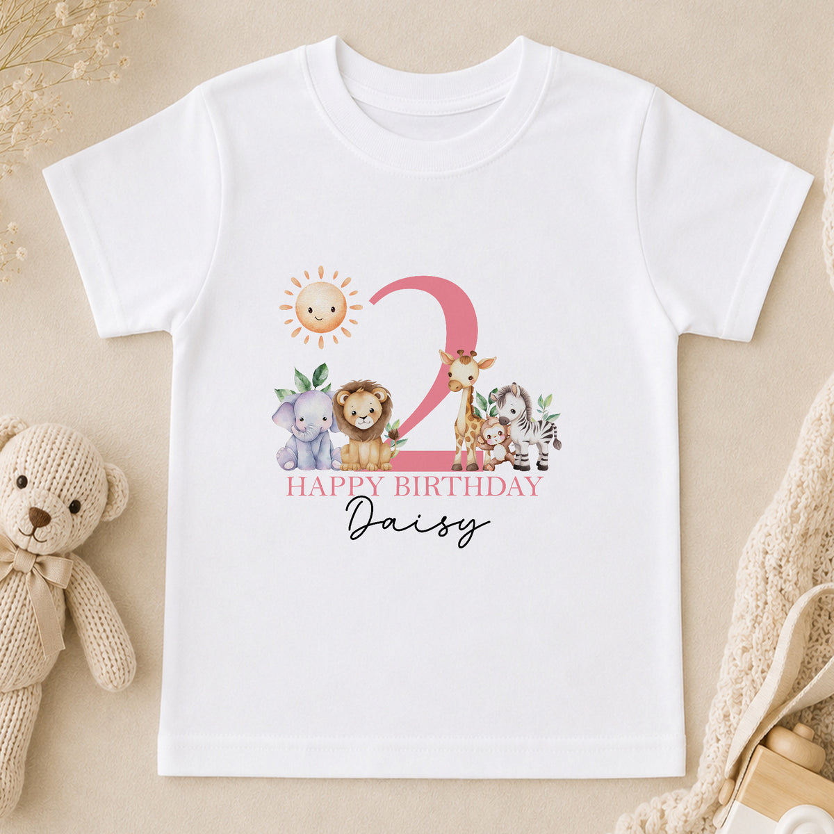 Personalised Wild About Two Birthday t-shirt