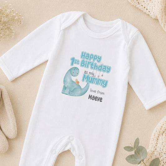 Personalised Little Dino Explorer sleepsuit