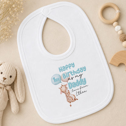 Personalised Happy Birthday Daddy bib