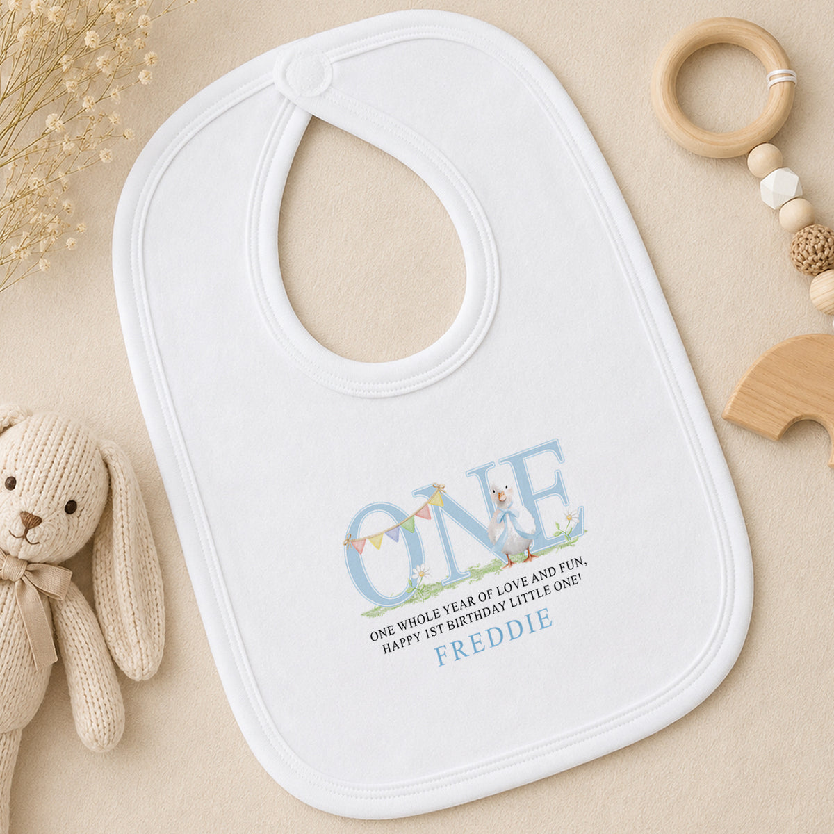 Personalised First Birthday bib
