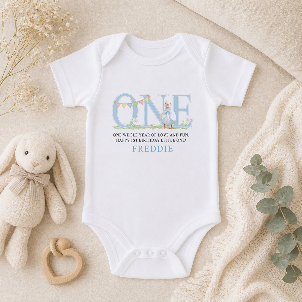 Personalised First Birthday baby vest