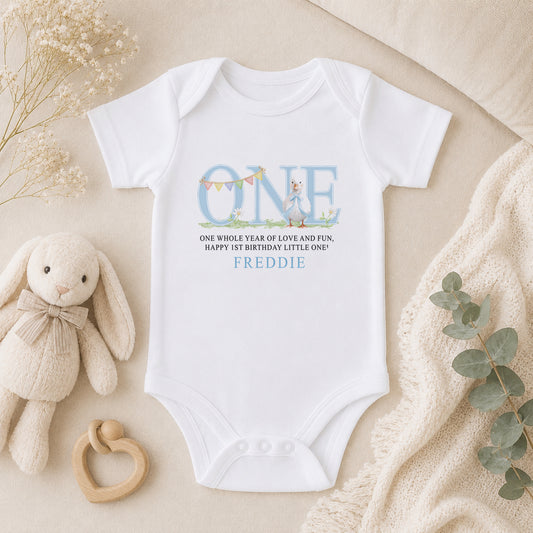 Personalised First Birthday baby vest