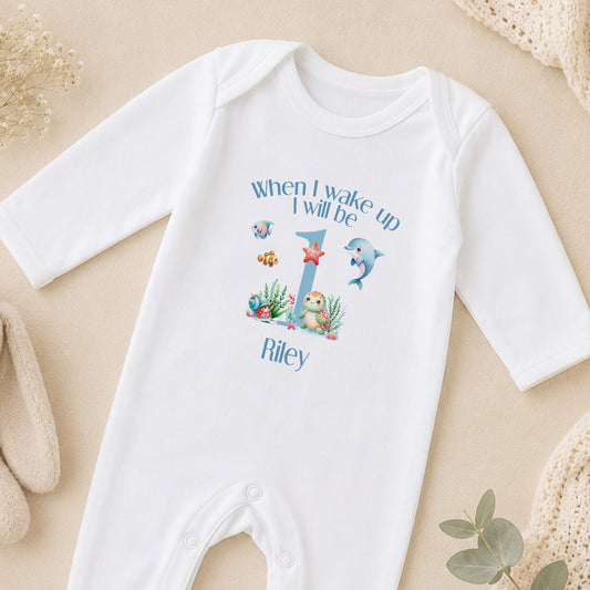 Personalised First Birthday Pyjamas sleepsuit