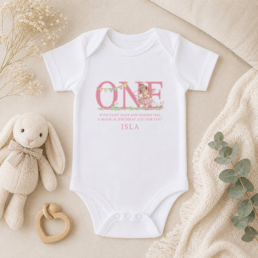Personalised First Birthday baby vest