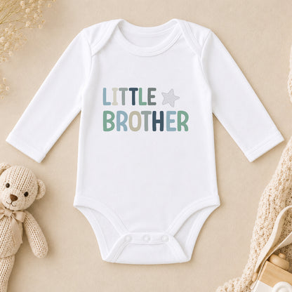 Personalised Little Brother long sleeve vest