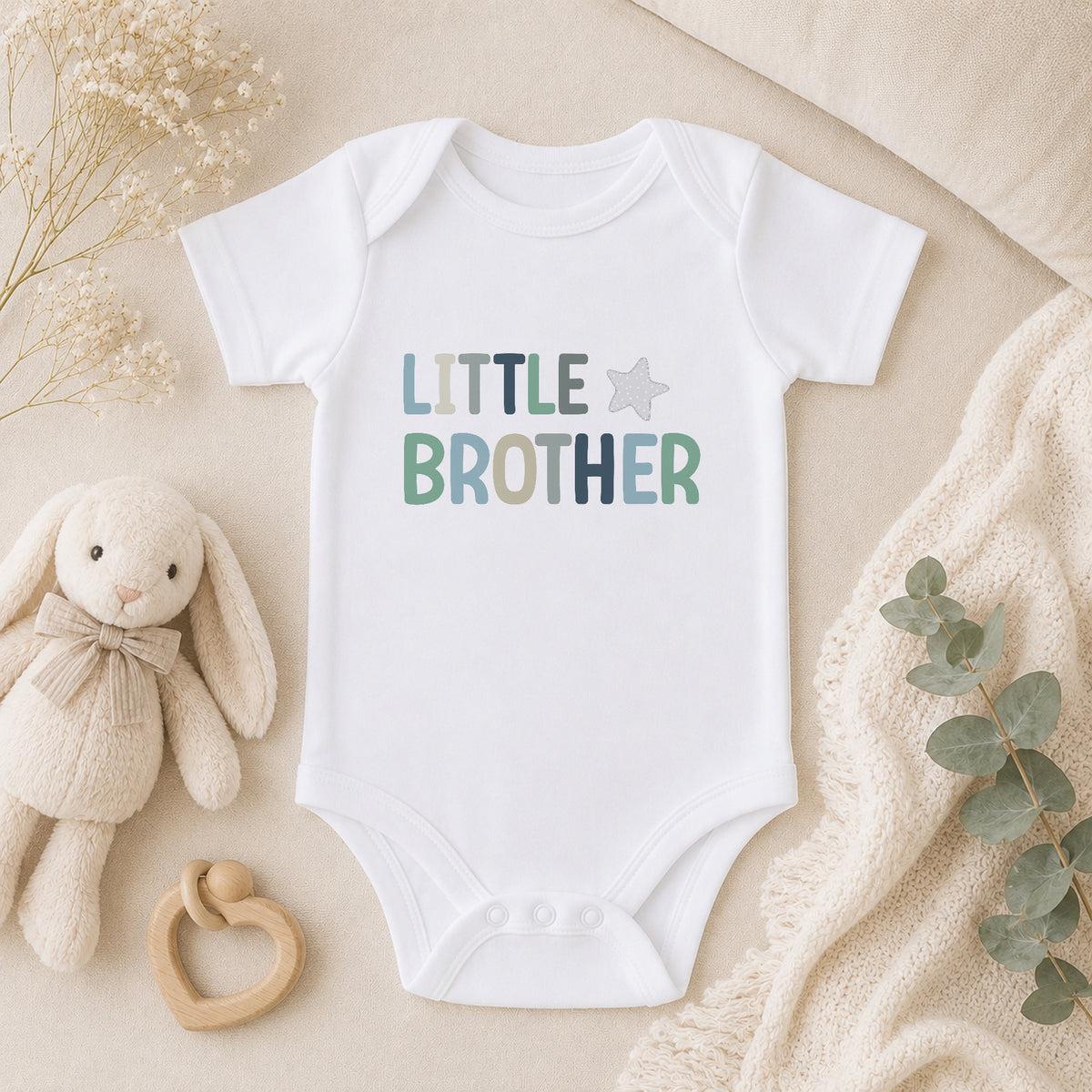 Personalised Little Brother baby vest