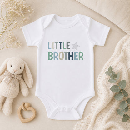 Personalised Little Brother baby vest