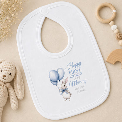 Personalised Happy 1st Birthday as my Mummy Baby bib